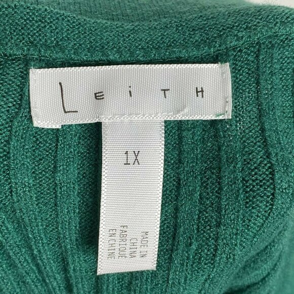 Leith Womens Green Pull On Ribbed Midi Elastic Wai - Picture 4 of 5